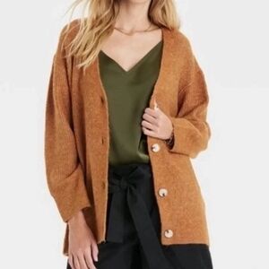 a new day Women's Brown Cardigan Sweater